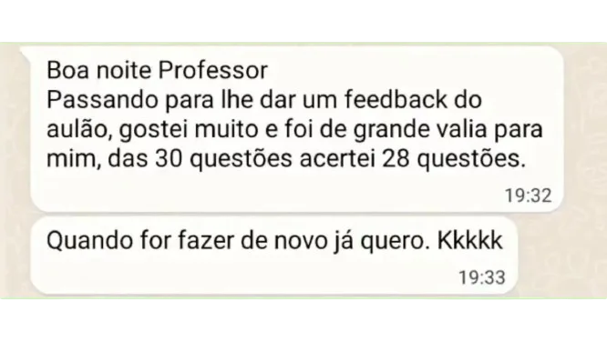 Depoimento de aluno do Elite Emergência