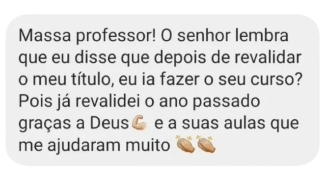 Depoimento de aluno do Elite Emergência