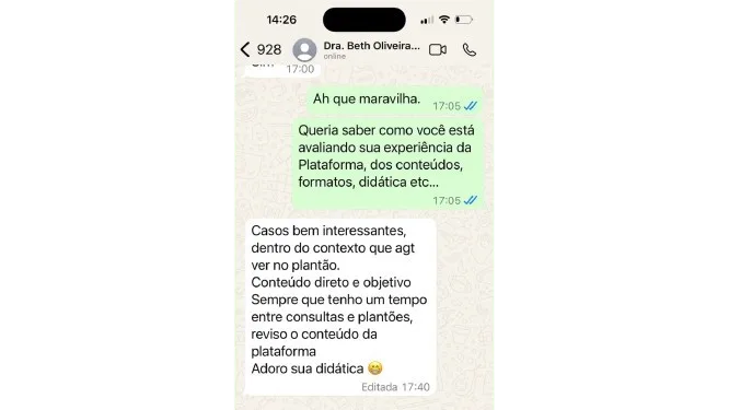 Depoimento de aluno do Elite Emergência