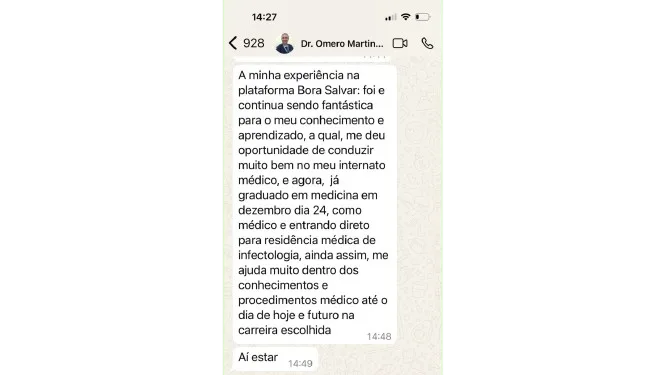 Depoimento de aluno do Elite Emergência